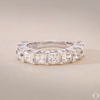 4.0 MM Princess Cut Diamond Eternity Wedding Band Lab Grown Diamond Band Anniversary Ring Stackable Band Diamond Wedding Band Gift Ring