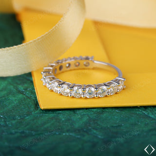 Vintage Cushion Cut Moissanite Hidden Halo Diamond Bridal Set Ring