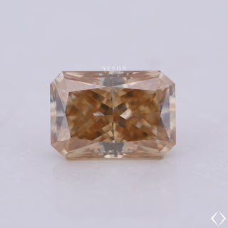 Radiant Cut Champagne Loose Moissanite Brilliant Cut Customized Making Great Shine Sparkling