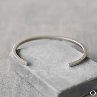 Men's Gold Handmade Bracelet Simple Minimalist Jewelry Open Bangle Gift For Him