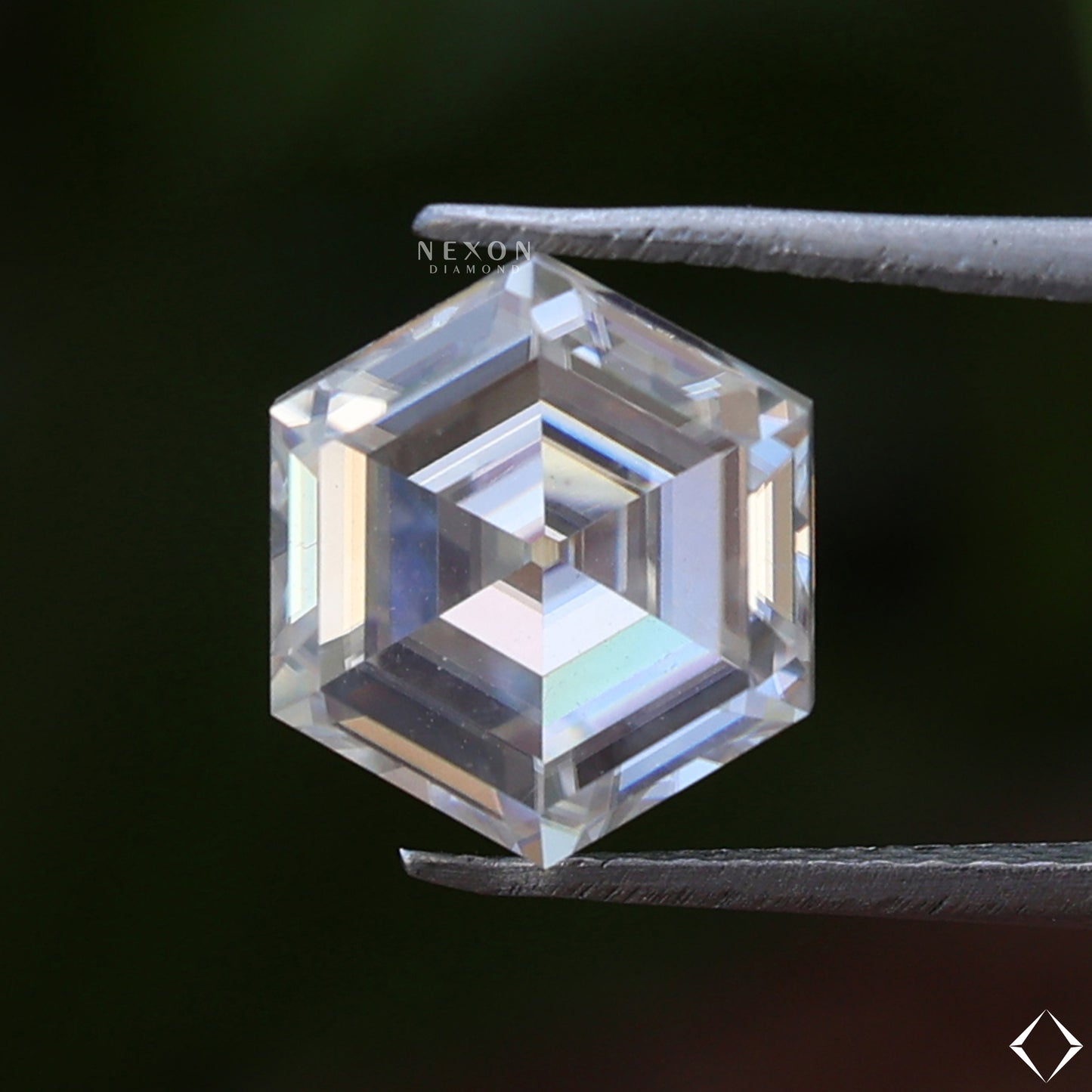 Hexagon Brilliant Cut Lab Grown Diamond Step Cut For Custom Jewelry D/E/F Color VVS Clarity