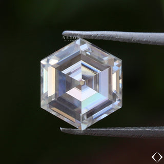 Hexagon Brilliant Cut Lab Grown Diamond Step Cut For Custom Jewelry D/E/F Color VVS Clarity
