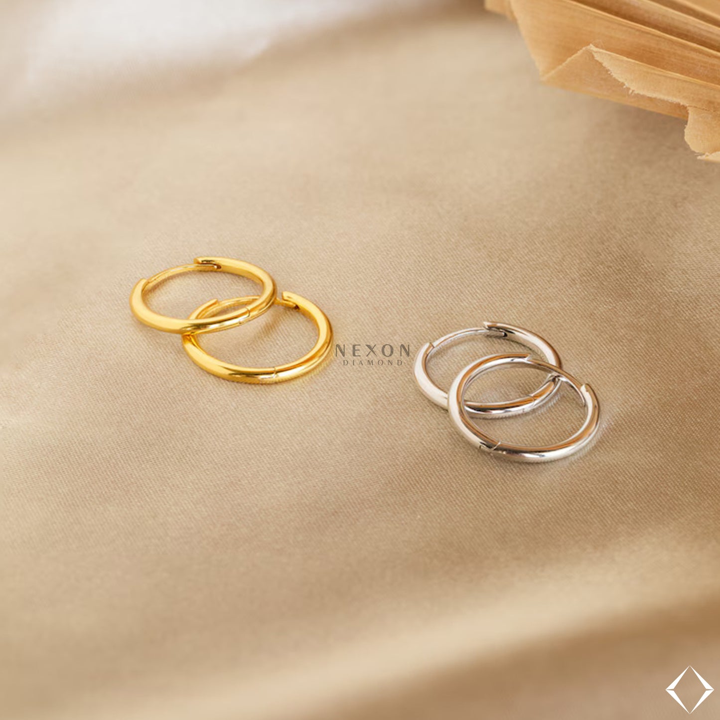 Classic Hoop Medium Lightweight Stackable Daily Wear Gold Hoop Earrings Perfect Gift for Her